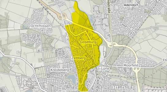 Immobilienpreisekarte L&uuml;neburg Goseburg Zeltberg